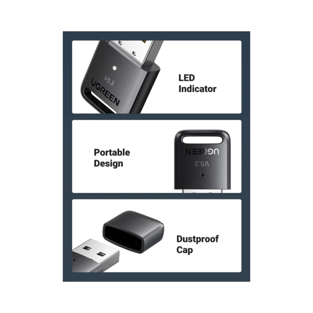 Ugreen 90225 Bluetooth 5.3 USB Adapter Ugreen 90225 Bluetooth 5.3 USB Adapter